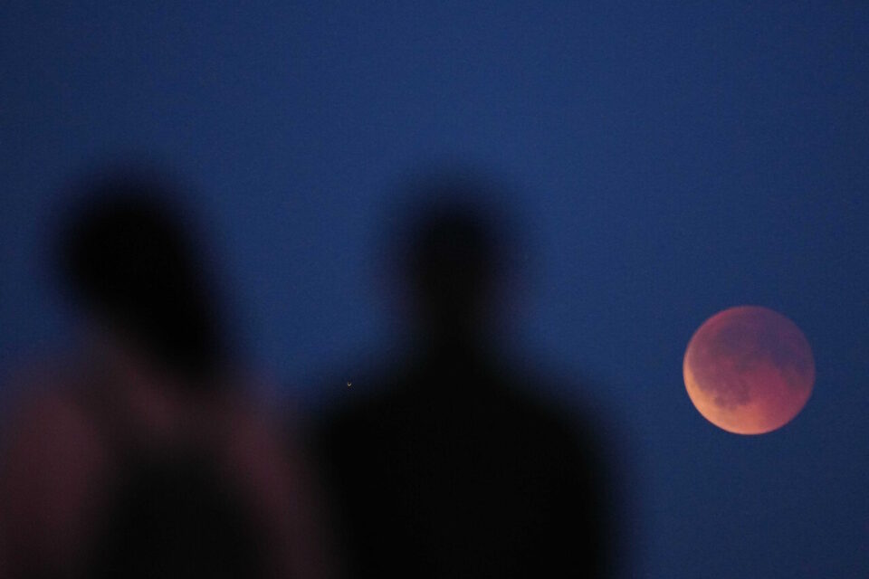 L'éclipse totale lunaire au Danemark