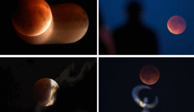 les spectaculaires images de l'éclipse totale lunaire à travers le monde