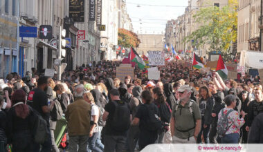 environ 2 000 personnes défilent à Nancy, deux interpellations