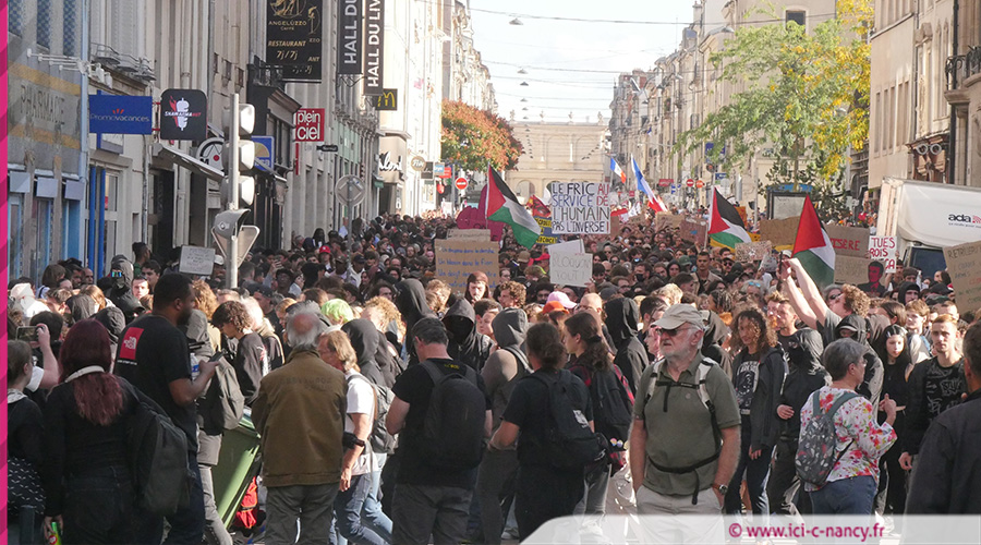 environ 2 000 personnes défilent à Nancy, deux interpellations