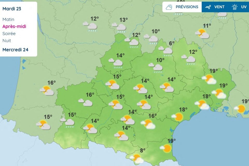 La météo en Occitanie.