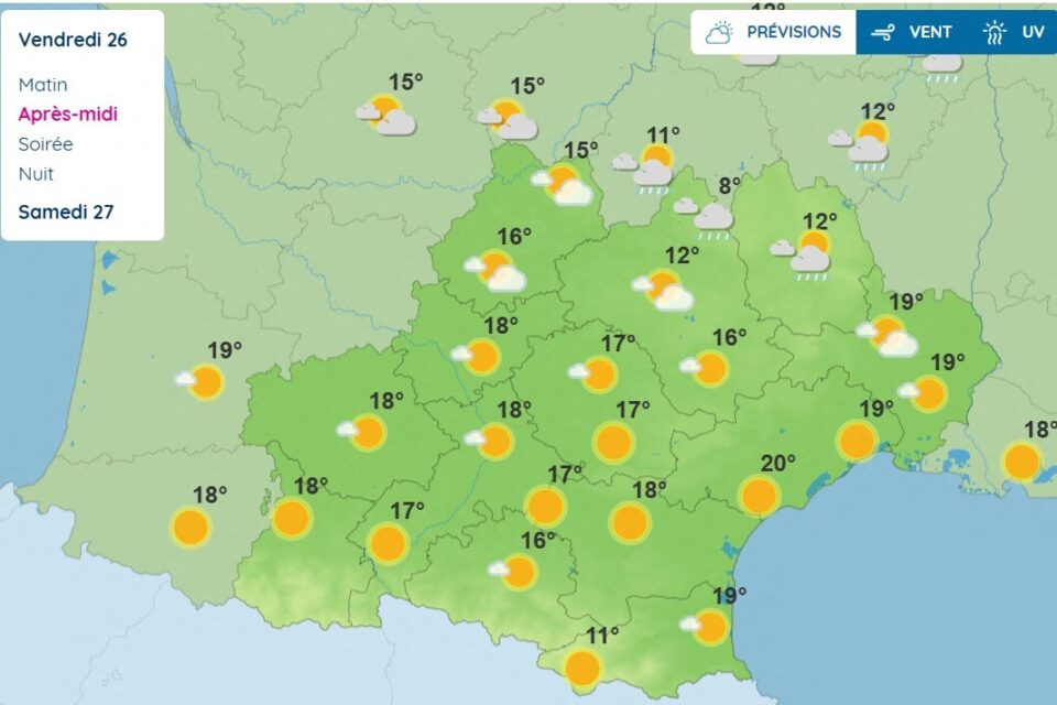 Le ciel s'annonce dégagé dans une bonne partie de l'Occitanie.