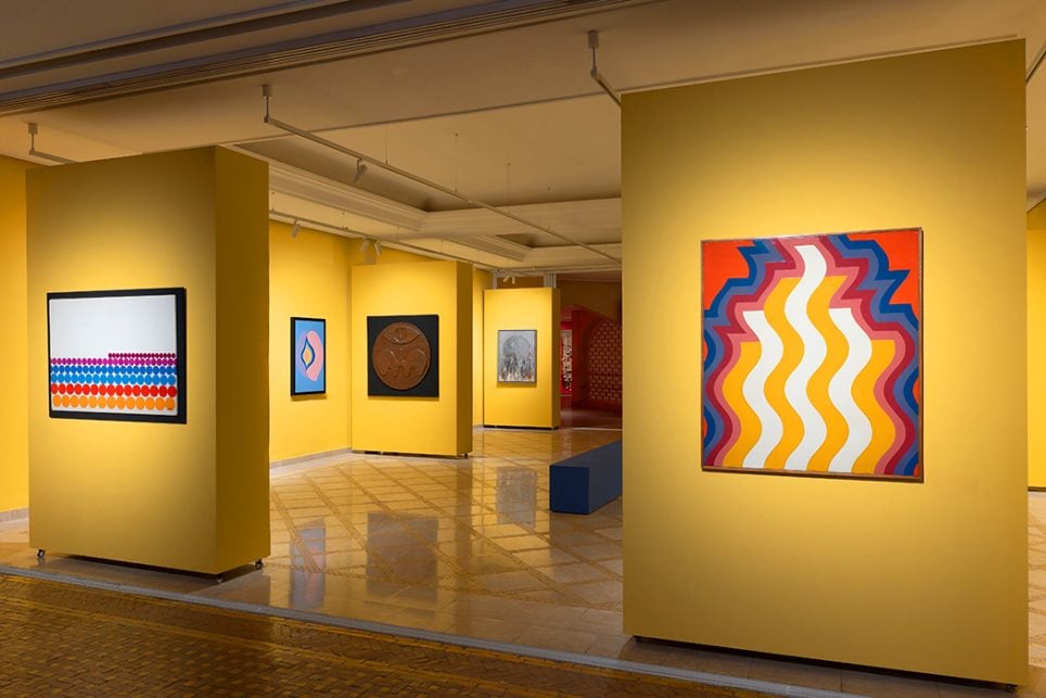 Salle jaune de l’espace Jnane Elisabeth au palace Es Saadi
