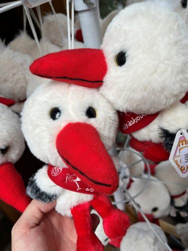 Peluche cigogne