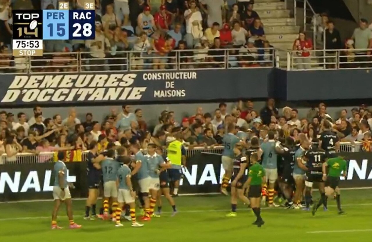 Top 14. Très moche bagarre générale à l'occasion de la 2e défaite de Perpignan à Aimé-Giral