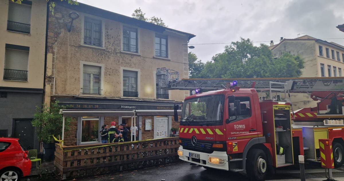 Lyon. Une partie d’un toit s’effondre et tombe sur la terrasse d’un restaurant