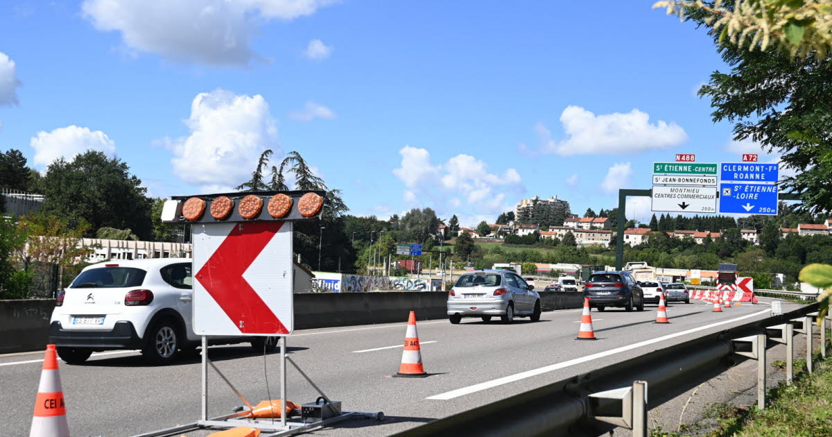 Loire. « Pas de bouchons excessifs » à l'entrée de Saint-Étienne après l’affaissement de la RN488