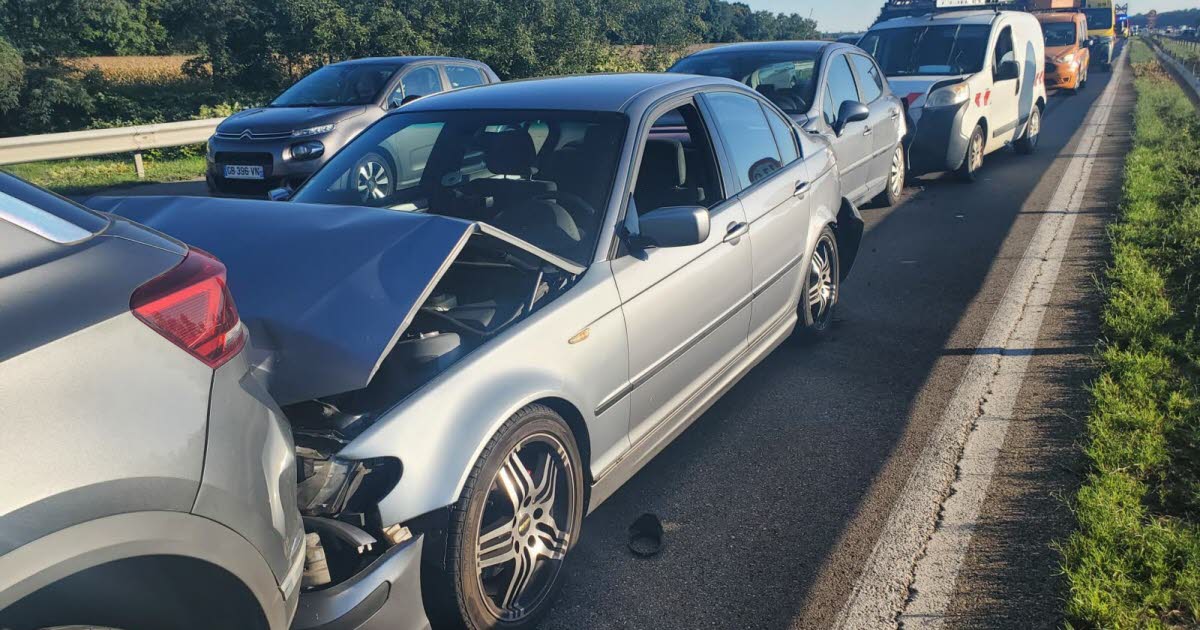 deux accidents au nord de Colmar et près de 25 km de bouchons