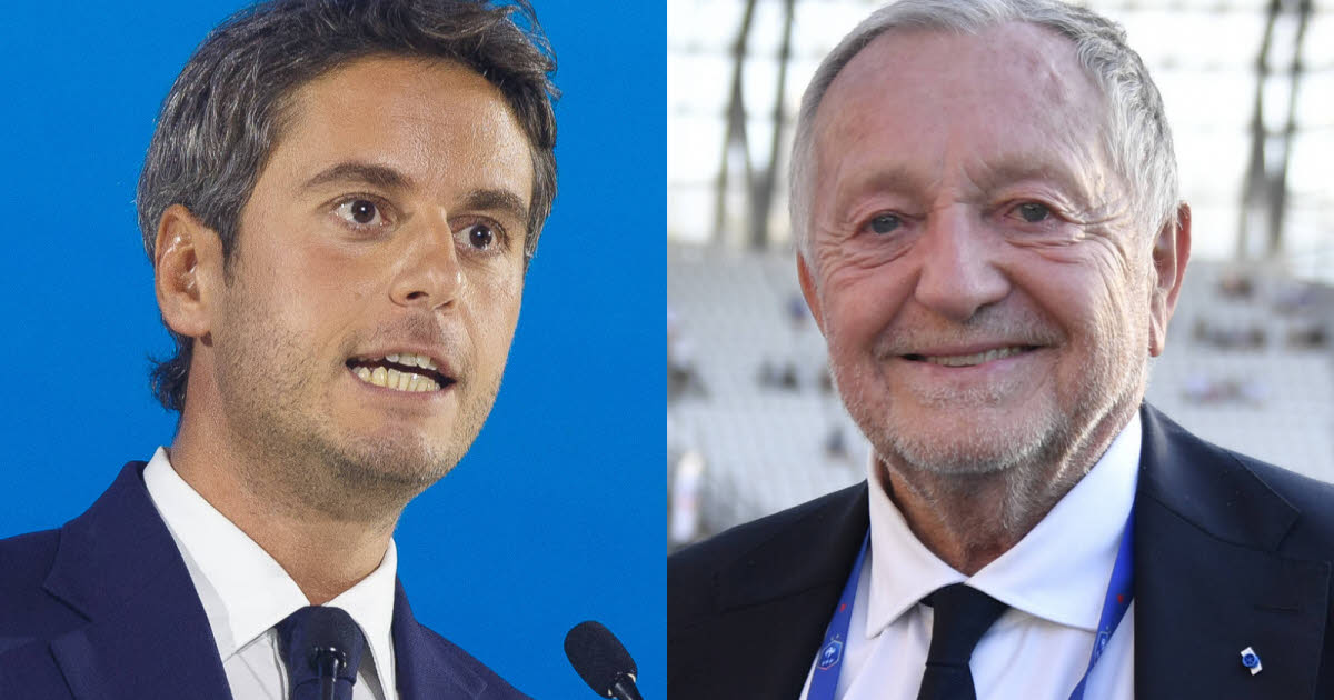 Gabriel Attal soutient Jean-Michel Aulas à Lyon