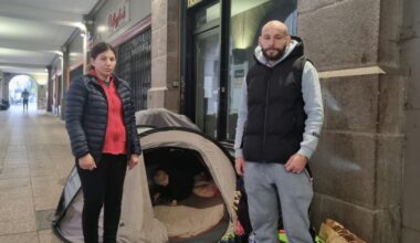 Saint-Etienne. À la rue, deux enfants de 4 ans et leurs parents dorment sous les arcades de l’hôtel de ville