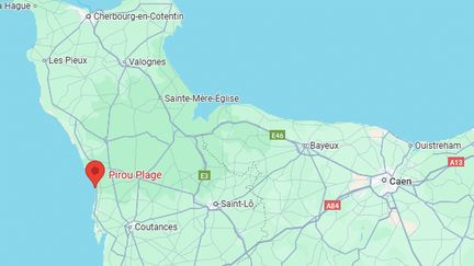 L'accident s'est déroulé à Pirou-Plage, dans la Manche. (CAPTURE D'ECRAN / GOOGLE MAPS)