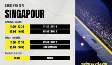 Le programme du GP de Singapour F1 2025 : dates, horaires et infos