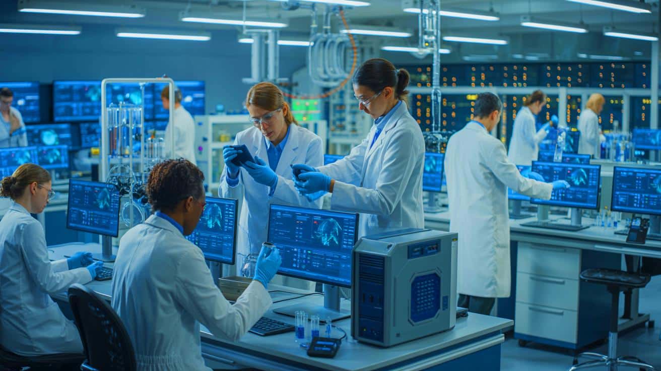 Illustration de l'impact des technologies modernes sur la recherche scientifique.