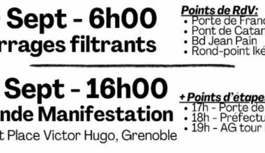 Rendez-vous du 10 septembre à Grenoble – 🔴 Info Libertaire