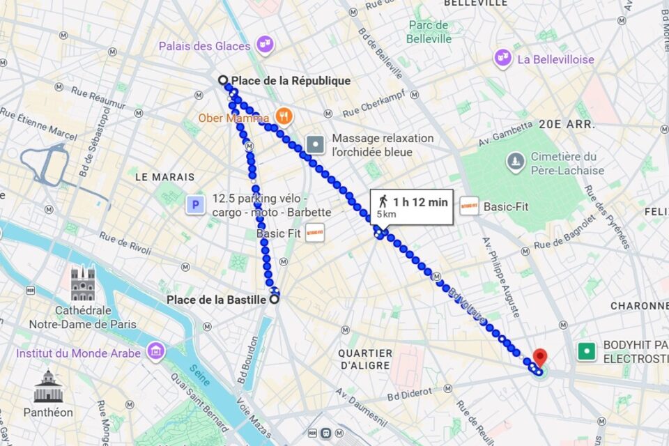 La manifestation du 18 septembre 2025 à Paris suivra le parcours Bastille - République - Nation.