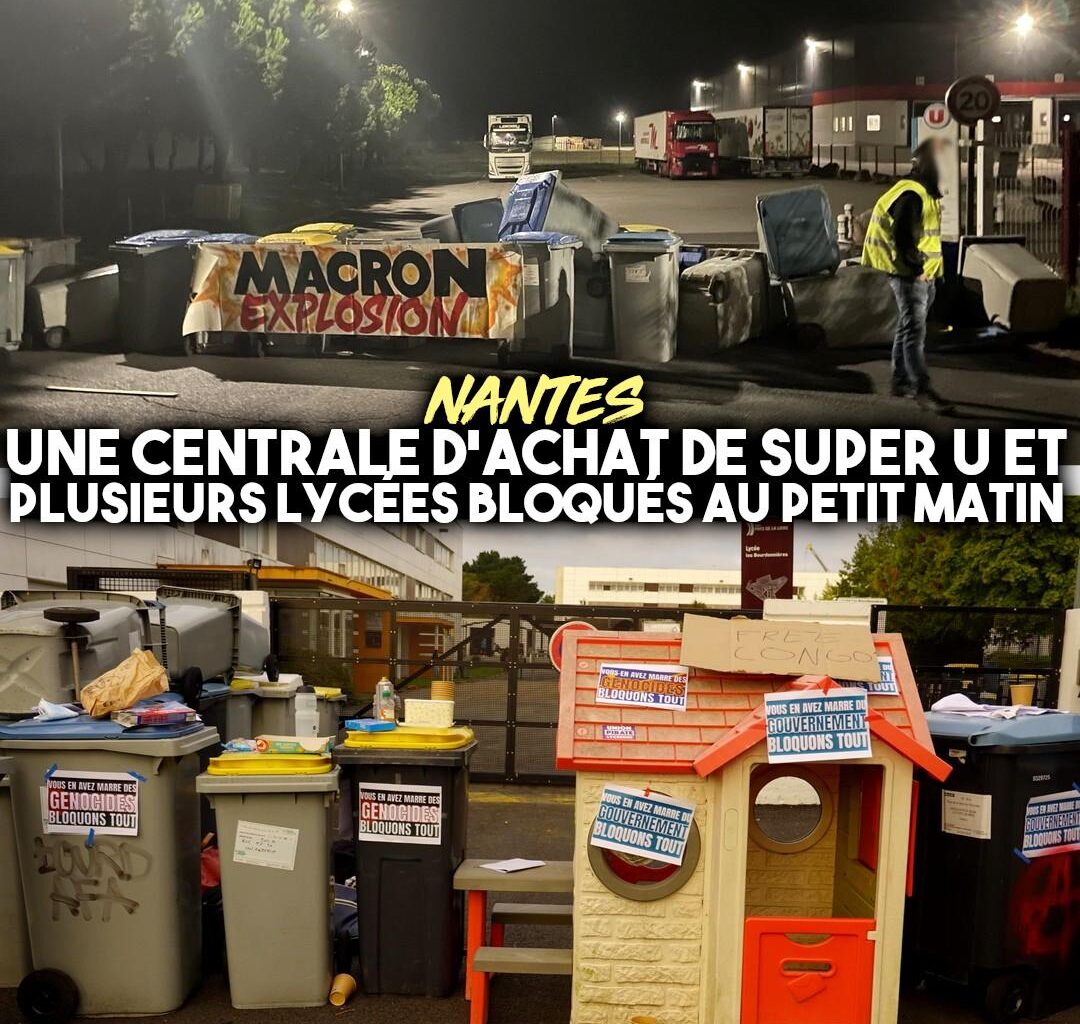 plusieurs lycées et une centrale de grande distribution bloqués