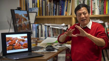 Kongjian Yu, architecte chinois référence de l'urbanisme durable, en 2022, à Pékin. (MARK SCHIEFELBEIN / AP / SIPA)