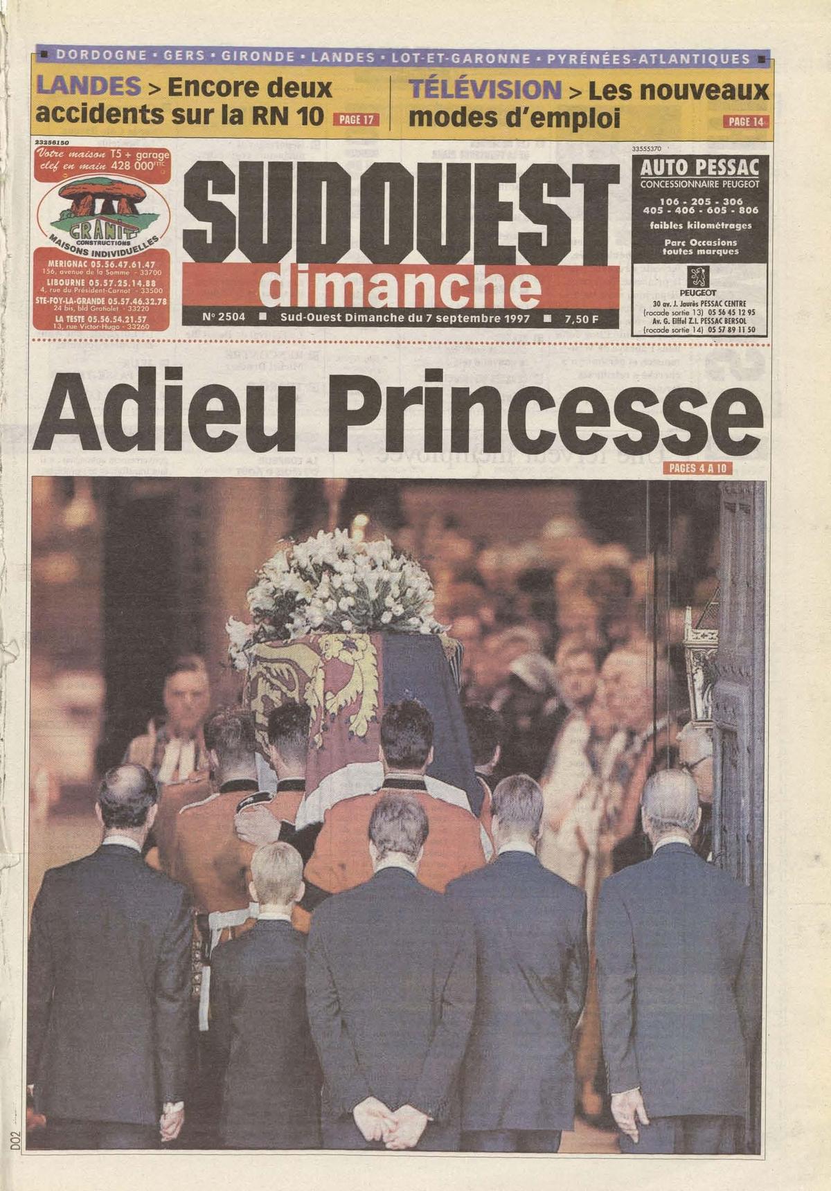 Le 6 septembre 1997, avaient lieu les obsèques de la princesse Diana à l’abbaye de Westminster, à Londres.
