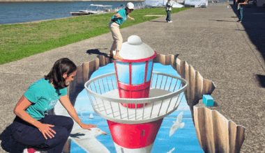 des fresques surprenantes en bord de Garonne