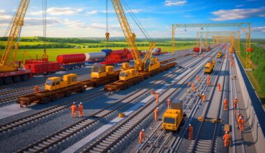 Illustration de l'avancement du projet Rail Baltica reliant les mers Baltique, Noire et Égée en Europe de l'Est.