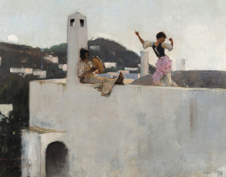 John Singer Sargent, Capri Girl on a Rooftop [Capri, Rosina Ferrara dansant une tarentelle sur un toit]