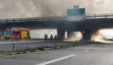 Bus incendié sur la rocade de Rennes. Le pont d'Alma pourrait rouvrir après des "investigations nocturnes"