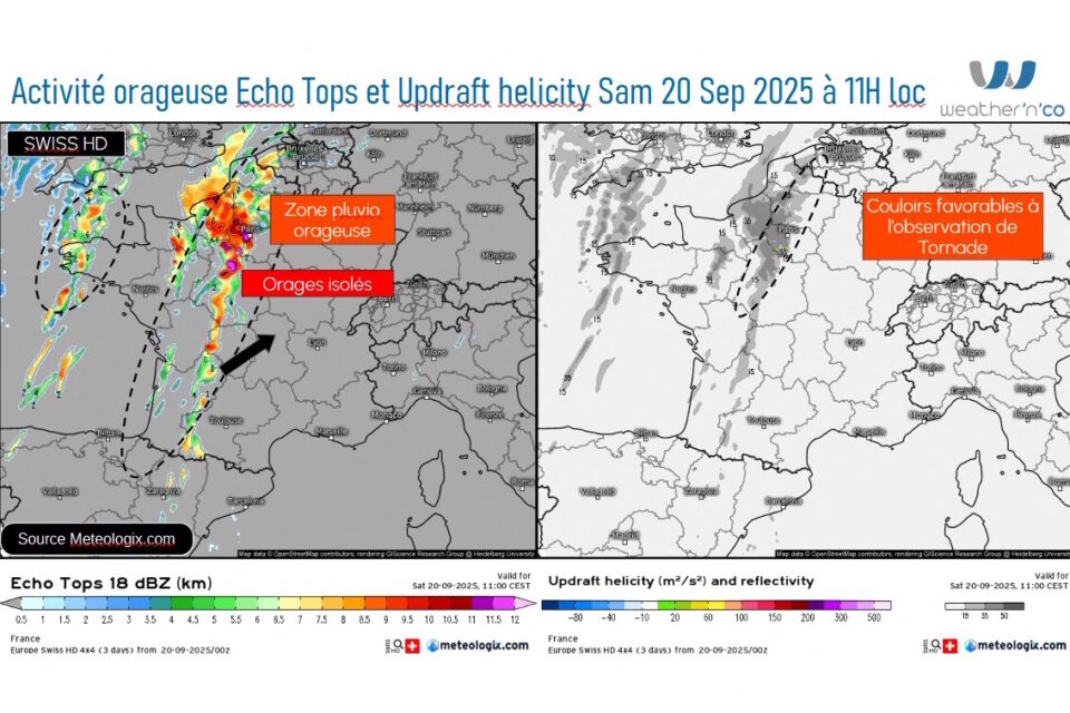 Les risques de tornades en France, ce samedi