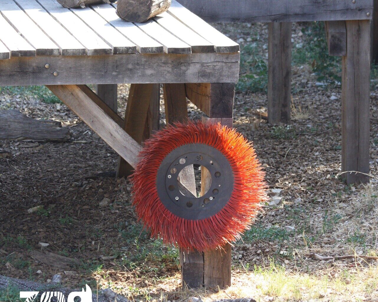 quelles sont ces drôles de brosses installées dans les enclos ?