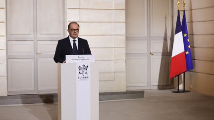 Le secrétaire général de la présidence française, Emmanuel Moulin, lors de l'annonce de la première vague de nominations des ministres qui formeront le nouveau gouvernement français, à l'Élysée, à Paris, le 5 octobre 2025. (CHRISTOPHE PETIT TESSON / POOL)