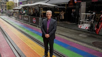 L'évêque Olav Fykse Tveit, primat de l'Eglise de Norvège, le 16 octobre 2025 à Olso. (JAVAD PARSA / NTB / AFP)