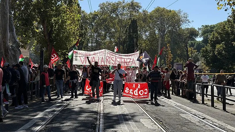 Manifestation propalestinienne à Rome.