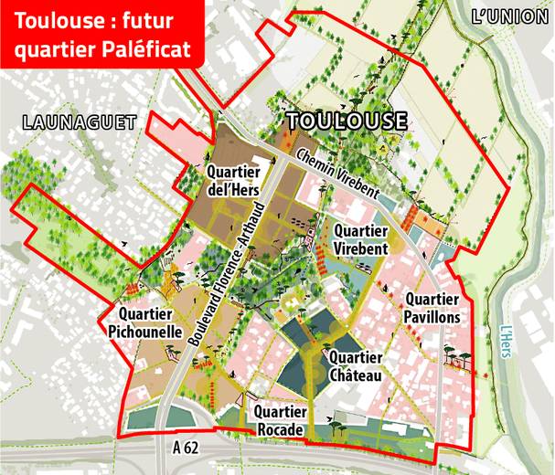 Le quartier Paléficat est déjà habité, mais il va se densifier dans les 20 années à venir.