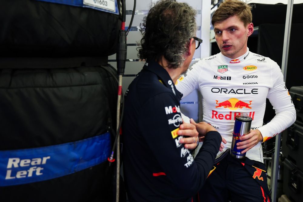 Laurent Mekies et Max Verstappen