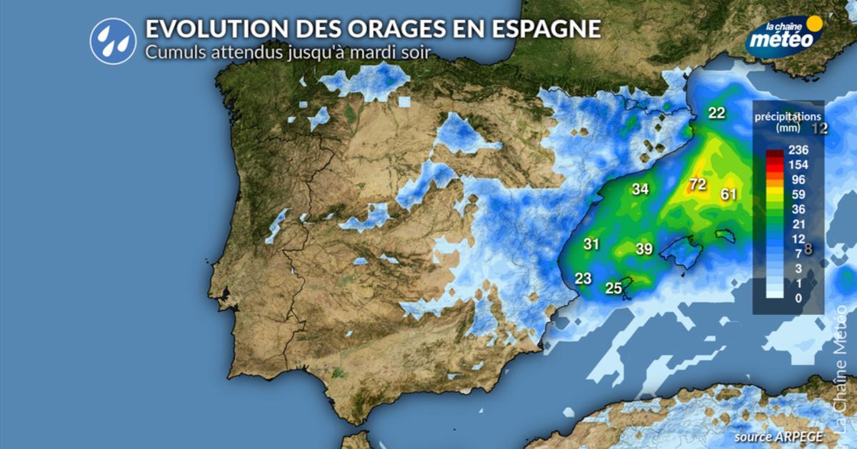 Pluies diluviennes et inondations en Espagne : vers une lente amélioration à partir de mardi