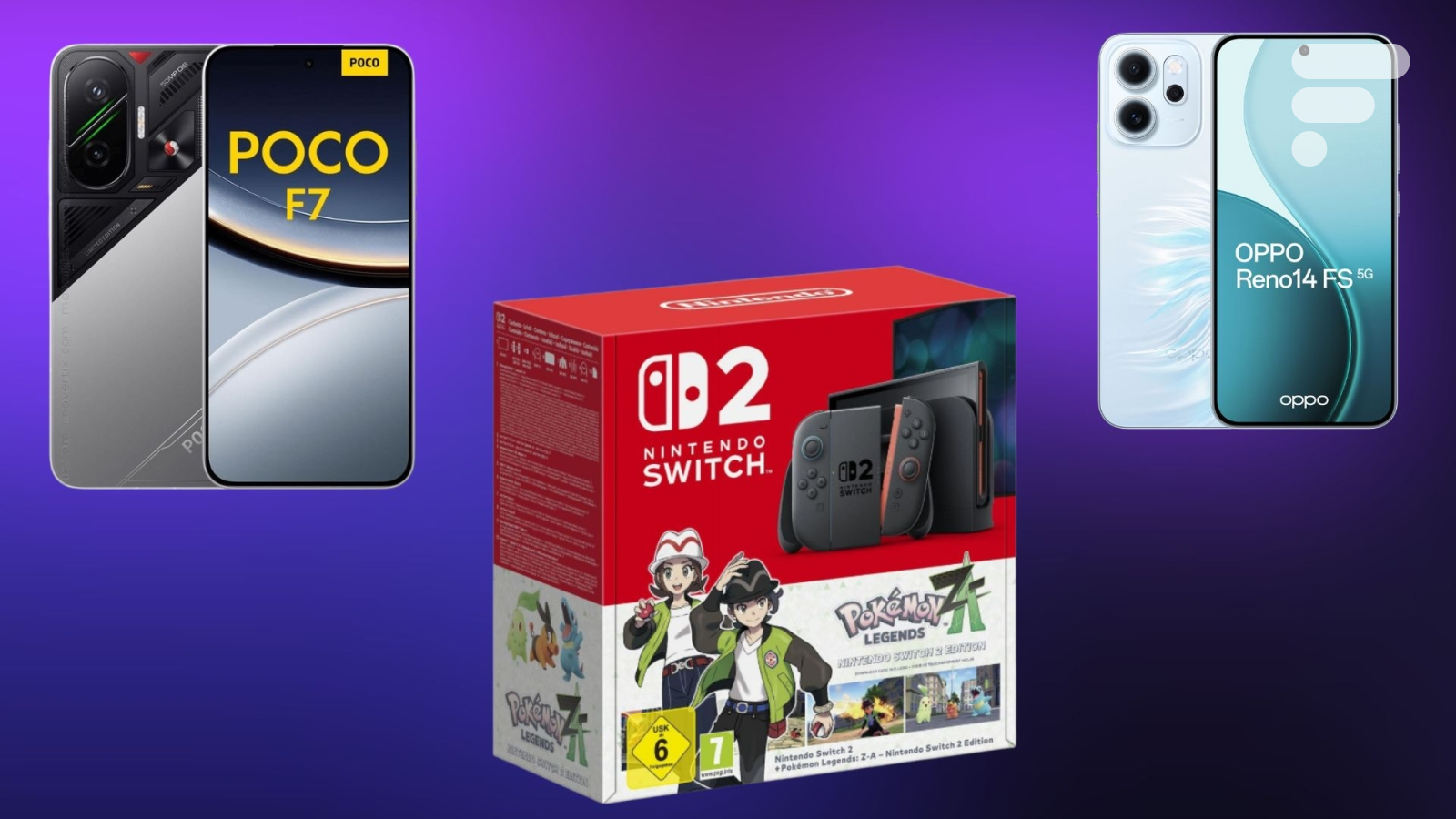 Nintendo Switch 2, Oppo Reno 14 FS, Xiaomi Poco F7... Les meilleures promos tech du jeudi 16 octobre 2025