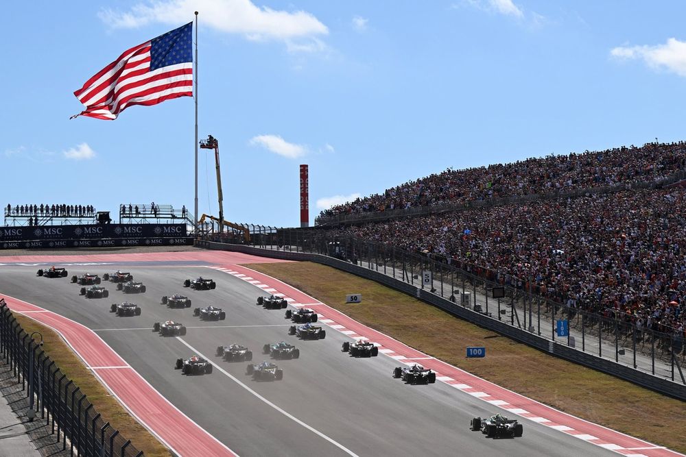 Le départ de la course sprint du GP des États-Unis.