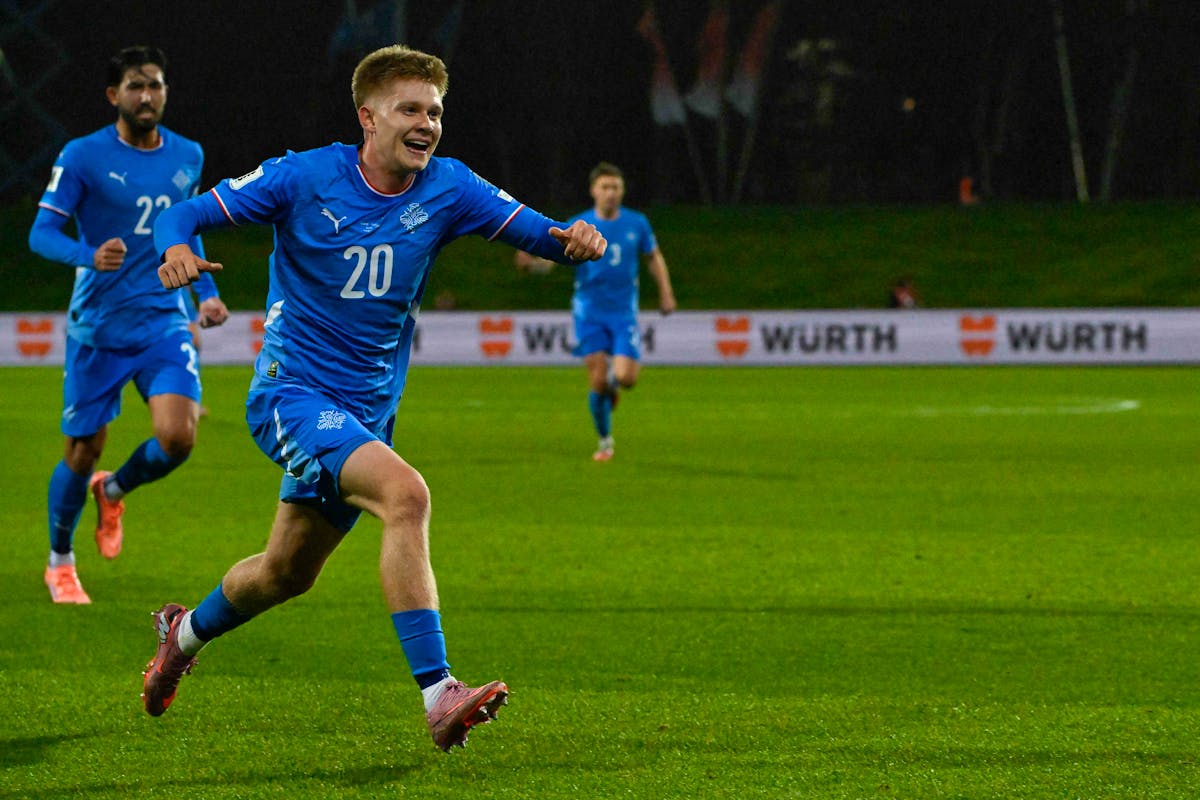 Nokkvi Hlynsson a égalisé pour l'Islande, lundi soir contre la France.