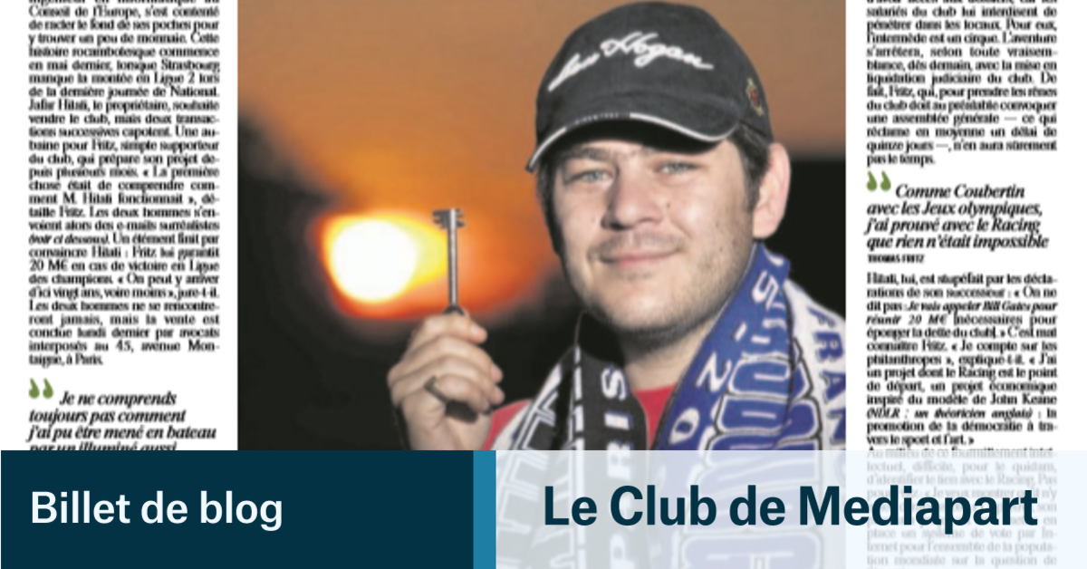Comment on m’a volé le Racing Club de Strasbourg