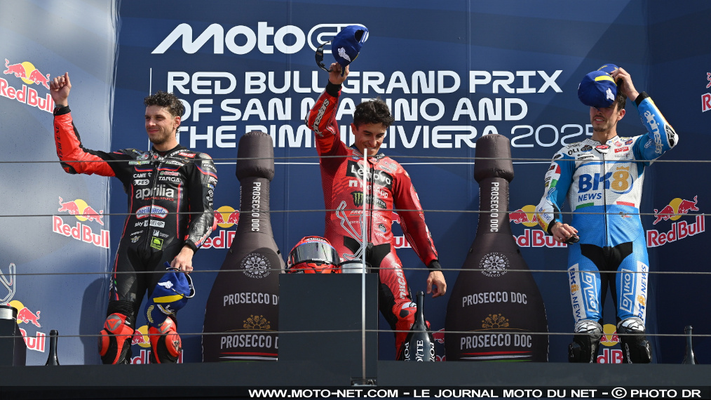 Résultats et classements Moto GP de Saint-Marin 2025