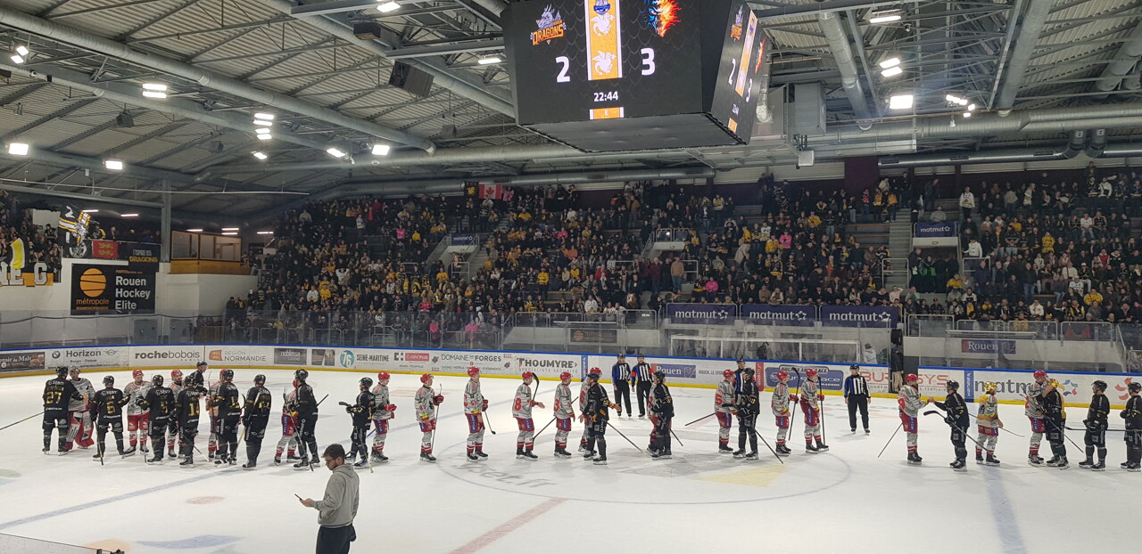 Hockey sur glace. À l’issue d’un match intense, les Dragons de Rouen s’inclinent de justesse