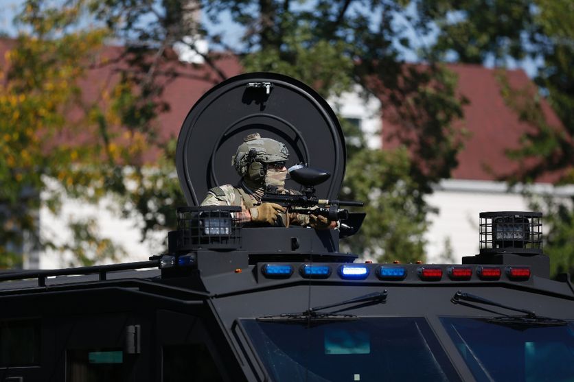 Un membre des forces de l'ordre à Chicago, le 4 octobre 2025
