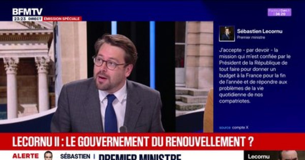 Sébastien Lecornu reconduit: “Je suis dégoûté”, réagit Benjamin Lucas-Lundy (Génération.s) : Actualités