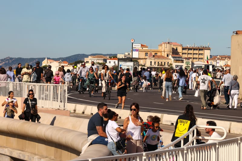 La corniche de Marseille piétonne.