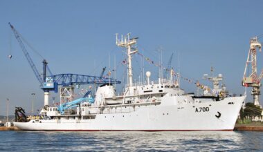 Le bâtiment hydrographique tunisien Khaireddine à Toulon