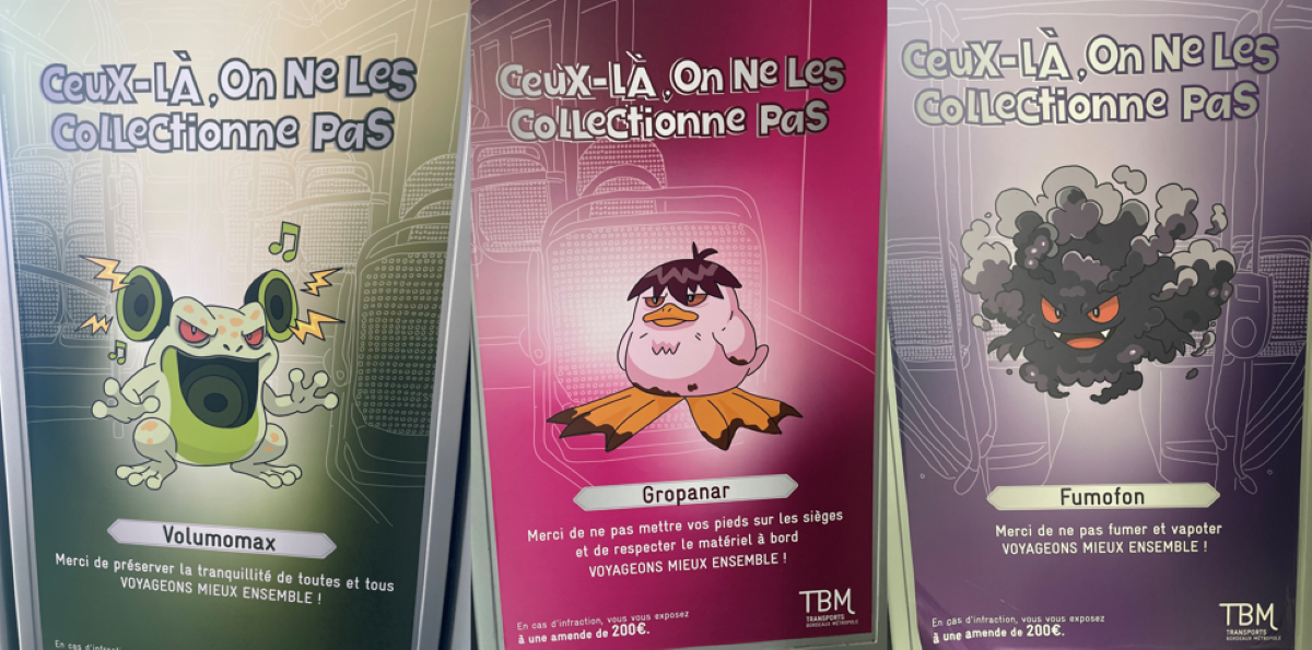 À Bordeaux, des créatures inspirées de Pokémon pour lutter contre les incivilités dans le tramway