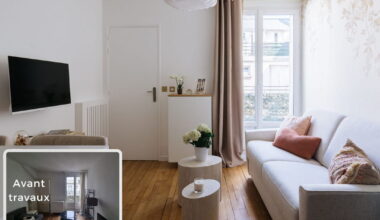 sensation d'espace retrouvée dans ce 20 m² qui étouffait