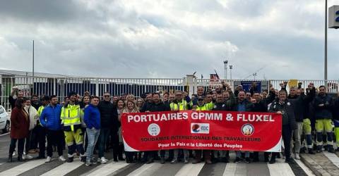 Une grève pour la paix sur les ports et docks français