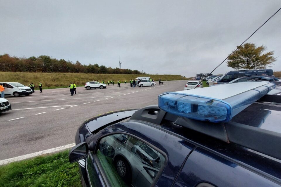 L'opération de contrôle s'est déroulée sur l'ensemble de l'aire de repos de l'autoroute A 28.