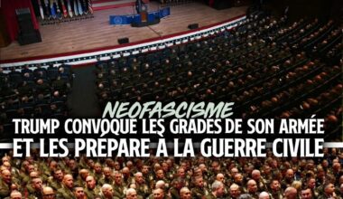À Quantico, Donald Trump fait un discours devant une foule de gradés pour se préparer à la guerre civile qu