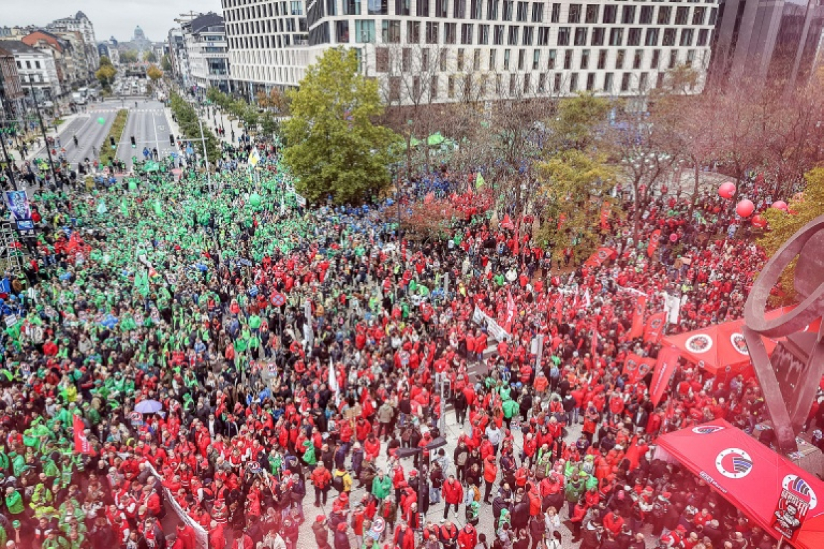 Belgique: manifestation massive à Bruxelles contre le budget "brutal" du gouvernement - 14/10/2025 à 15:57